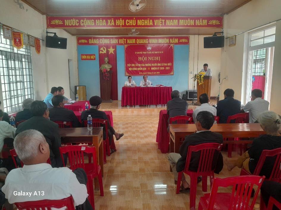 Tiếp xúc cử tri của những người ứng cử đại biểu HĐND xã Ái Tử nhiệm kì 2026-2031 tại thôn Nại Hiệp