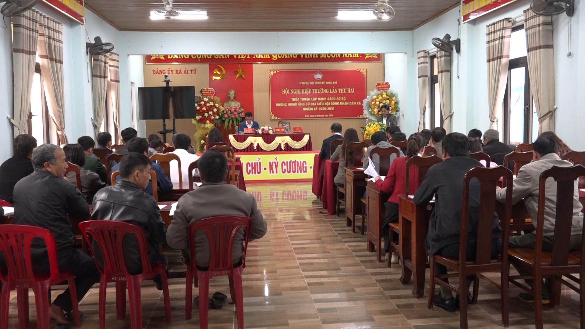 Xã Ái Tử hiệp thương lần thứ hai thỏa thuận lập danh sách ứng cử đại biểu Hội đồng Nhân dân xã nhiệm...